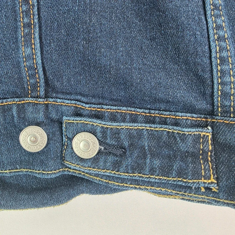 Levi's Mens Standard Trucker Jacket Dark Wash Indigo Denim Size M
